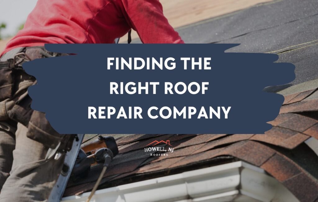 Roof repair in Howell, NJ with blog title overlayed.